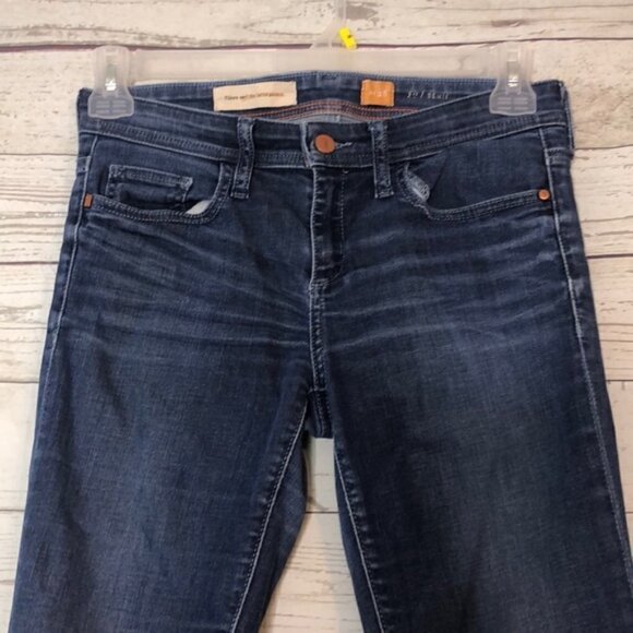 Pilcro & the Letterpress Skinny Jeans 28 Dark Wash Anthropologie - Picture 3 of 8